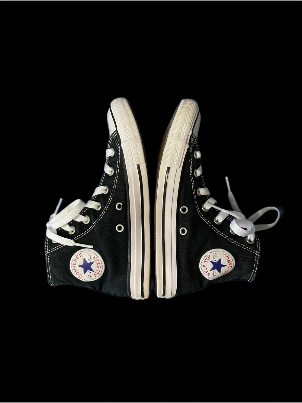 Converse Chuck Taylor All Star Youth 2 Black Hi Top Sneaks Slip on Unisex